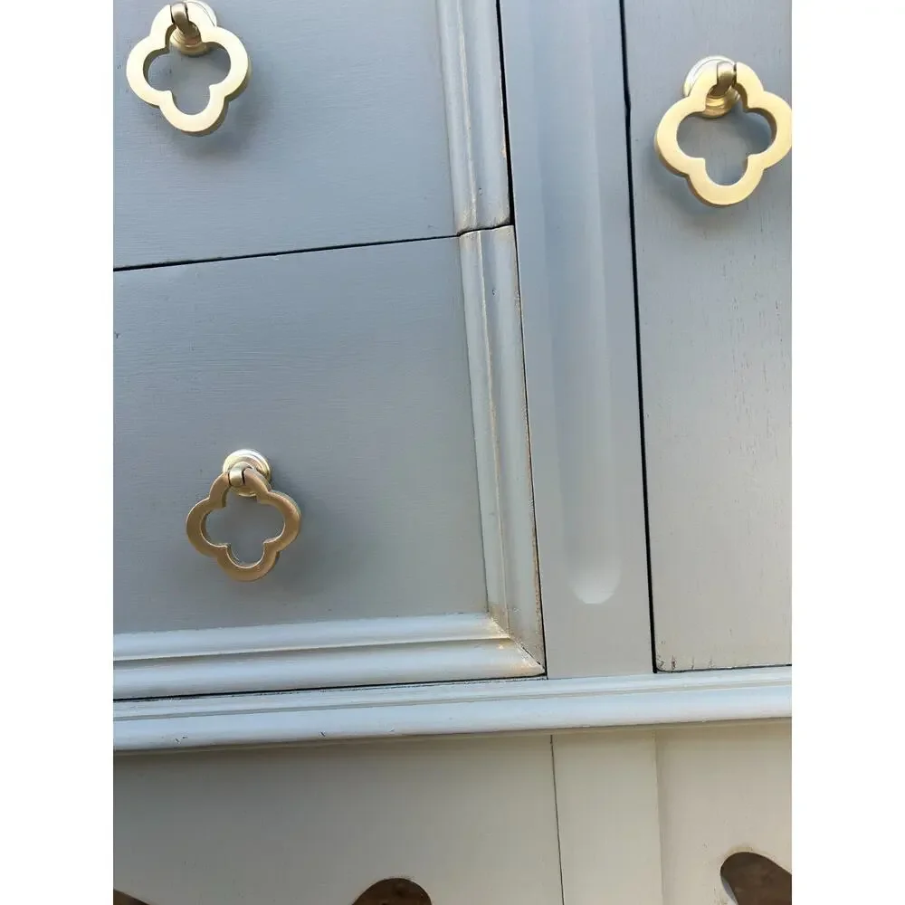 Vintage Jacobean Buffet, Antique Sideboard Cabinet, Coastal Cottage Farmhouse Cr